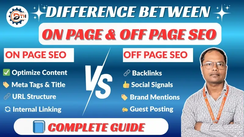DIFFERENCE BETWEEN on page and off page